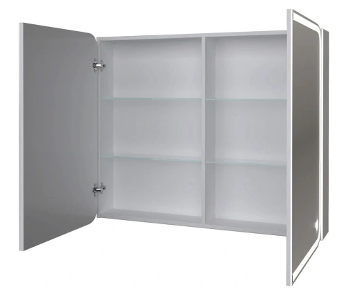 Зеркало-шкаф Grossman Адель 209004 90х80 подвесной цвет белый - фото 2