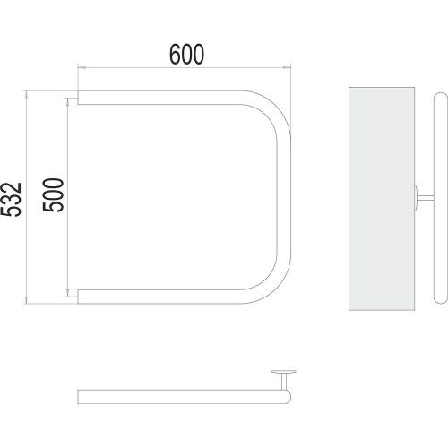 Полотенцесушитель водяной Terminus 4620768881381 60х55 хром - фото 3