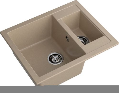 Кухонная мойка Granfest Quadro Q-610K песочный 60х50 цвет бежевый поверхность матовая - фото 2