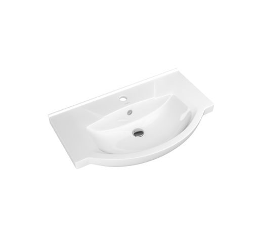 Раковина из сантехнического фарфора Kirovit Элеганс Вн Крв01 80х50 накладная цвет белый