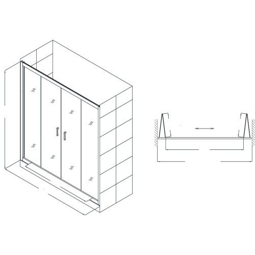 Душевая дверь RGW Passage 01902314-11 140х195 стекло прозрачное профиль хром - фото 5