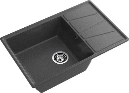 Кухонная мойка Granfest Vertex V-780L графит 80х50 цвет серый поверхность матовая