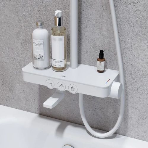 Душевая стойка Iddis Shelfy SHEWTBTi06 настенная цвет белый - фото 4