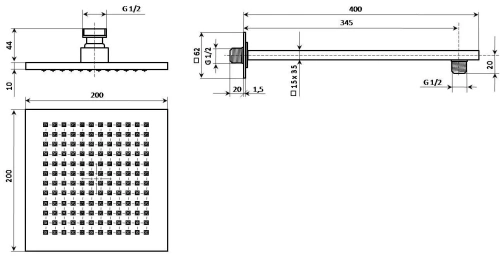 Душевая лейка Kerama Marazzi FIORETTO AC50CR759Q20EBIKM цвет хром - фото 2
