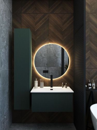 Тумба под раковину La Fenice Terra FNC-01-TER-G-80 80х50 подвесная цвет серый - фото 4