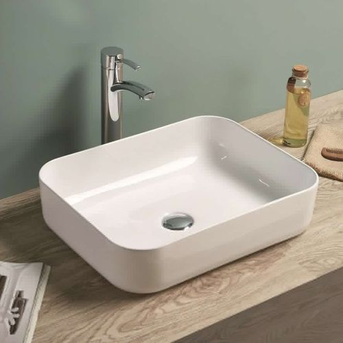 Раковина керамическая Art&Max AM-78109 50х40 накладная цвет белый