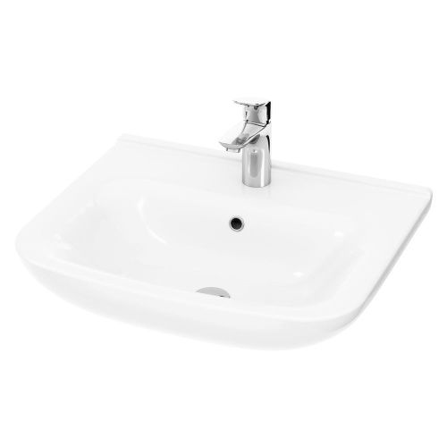 Раковина из сантехнического фарфора Am.Pm Like C804221WH 60х50 подвесная цвет белый 1 отверстие под смеситель - фото 2