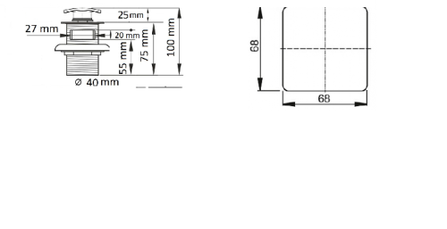 Донный клапан для раковины CeramaLux RD005 хром - фото 2