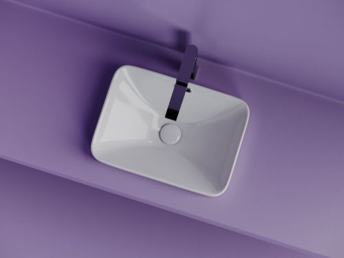 Раковина из сантехнического фарфора Ceramica Nova ELEMENT CN6078 50х30 встраиваемая цвет белый без отверстий под смеситель - фото 4