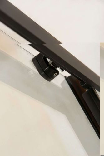 Душевая дверь Orange E02-120TB 120х190 стекло прозрачное профиль черный - фото 4