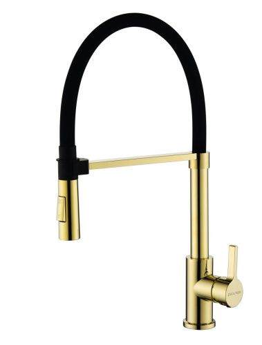 Смеситель для кухни Paulmark HALT Ha214021-G на мойку золото