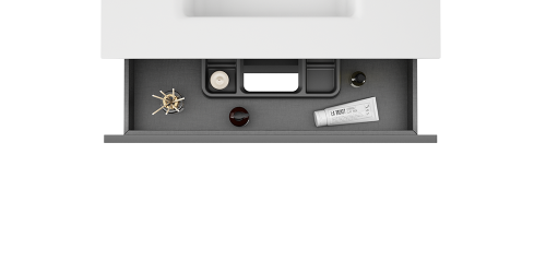 Тумба под раковину Visobath Aqua 73559/73582 80х50 подвесная цвет серый - фото 3