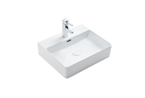 Раковина из сантехнического фарфора Aquatek AQ3231-00 50х40 накладная цвет белый 1 отверстие под смеситель