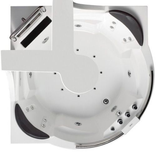 Ванна акриловая гидромассажная Gemy G9070 O 170х170 угловая четверть круга с каркасом - фото 3
