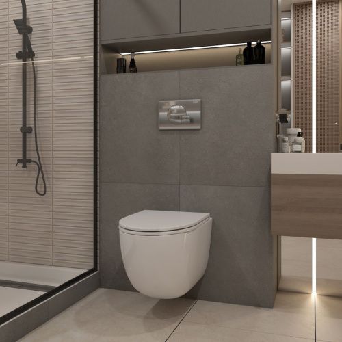 Клавиша смыва механическая Teymi Ellie T70022CH цвет хром - фото 2