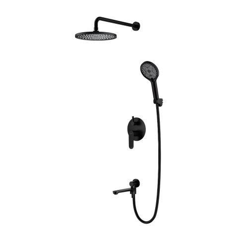 Душевая система Splenka S222.27.06 встраиваемая в стену цвет черный - фото 2