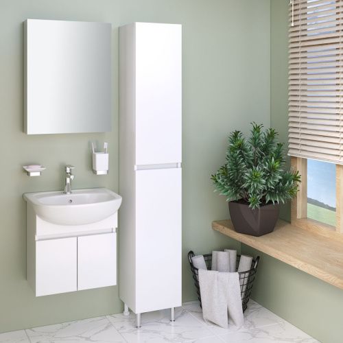 Тумба под раковину Runo ЛАДА 00-00001366 50х30 подвесная цвет белый - фото 3