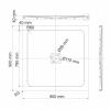 Душевой поддон из искусственного камня Wasserkraft Dinkel 58T 58T03 90х90 белый