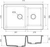 Кухонная мойка Granfest Practik P-780K графит 80х50 цвет серый поверхность матовая
