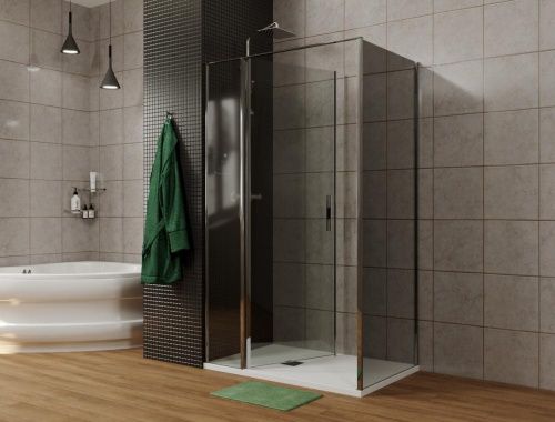 Боковая стенка Allen Brau Priority 3.31013.00G 80х200 стекло тонированное профиль хром - фото 2