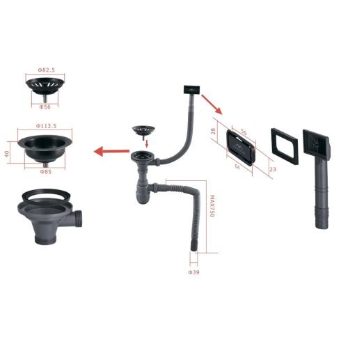 Кухонная мойка Fashun 9M Комплект AS4044-17 40х45 цвет серый поверхность матовая - фото 5