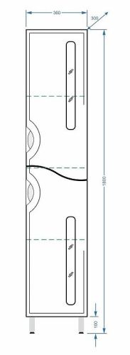 Шкаф-пенал Stella Polar Сильва SP-00000205 40х180 напольный цвет белый - фото 5