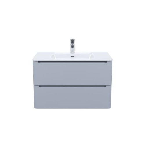 Тумба с раковиной Iddis Edifice EDI80L0i95K 80х50 подвесная цвет серый - фото 2
