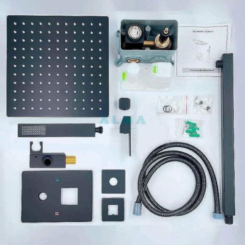 Душевая система ALMAes Leine TVZ-0810 встраиваемая в стену цвет черный - фото 3