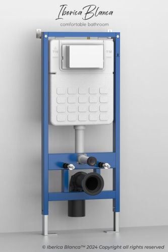 Комплект унитаз с инталляцией и клавишей смыва Iberica Blanca BURGOS ALTO IB001.BRA.234.853 - фото 3