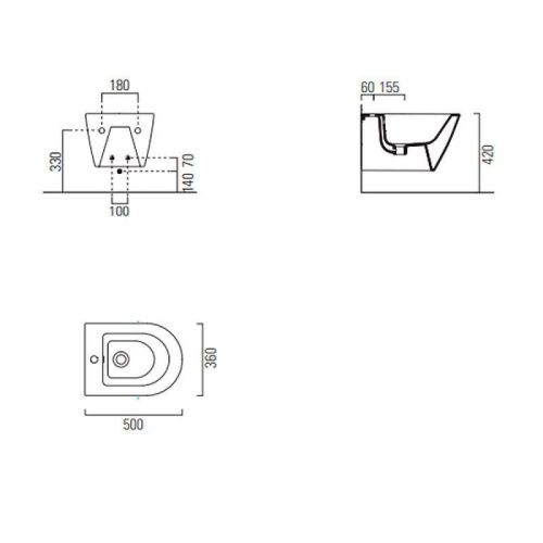 Биде подвесное GSI Kube X 9464111_УЦ/3 цвет белый - фото 4
