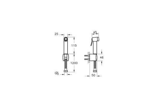 Гигиенический душ Vitra Hygienic A45747 хром - фото 2