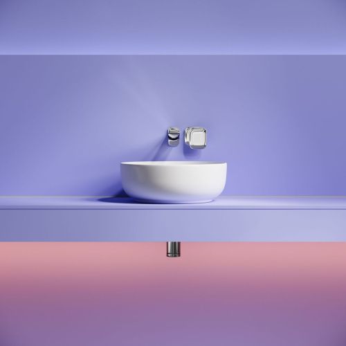 Раковина из сантехнического фарфора Ceramica Nova TAYCAN CN12003MW 40х40 накладная цвет белый без отверстий под смеситель - фото 5