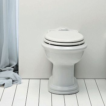 Чаша унитаза приставная Azzurra Jubilaeum JUVCTP000000BI/(JUB110/P bi) цвет белый без сиденья душевой смыв