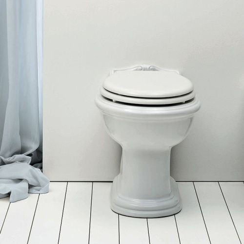 Чаша унитаза приставная Azzurra Jubilaeum JUVCTP000000BI/(JUB110/P bi) цвет белый без сиденья душевой смыв