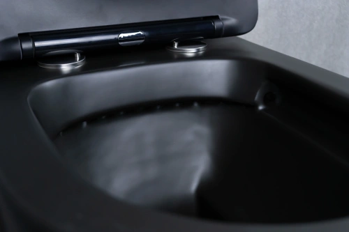 Унитаз подвесной Gid Cortado 62205Y черный с сиденьем микролифт безободковый смыв торнадо - фото 4