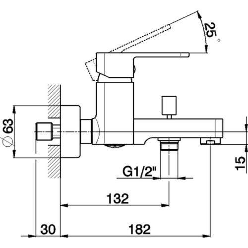 Смеситель для ванны Cisal Roadster RR00013021 Акция настенный хром - фото 2