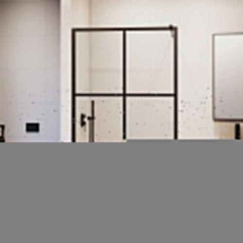 Душевая перегородка RGW Walk In 32101110-84 100х200 стекло с рисунком профиль черный - фото 3