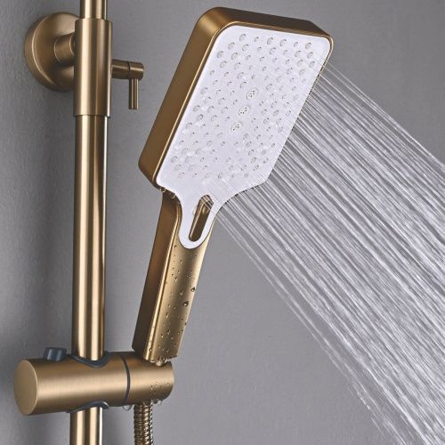 Душевая стойка Shevanik S6136G настенная цвет золото - фото 5