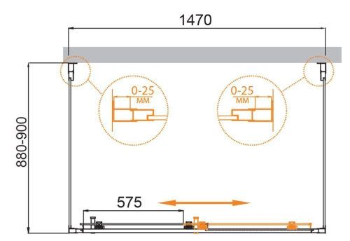 Душевой уголок Cezares MOLVENO MOLVENO-AH-12-150/90-C-BORO-IV 150х90 стекло прозрачное профиль золото без поддона - фото 5