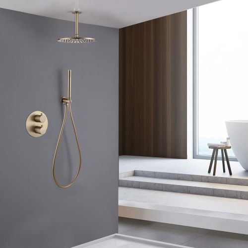 Душевая система Abber AF8121G встраиваемая в стену цвет золото - фото 2