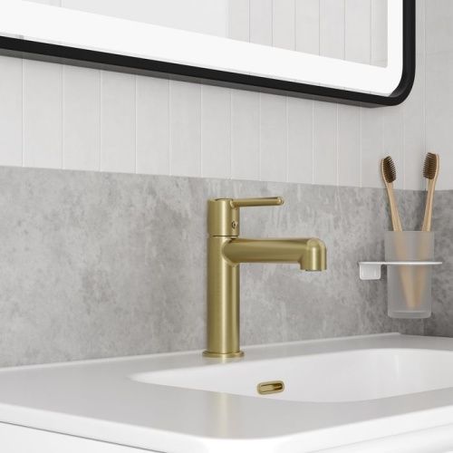 Смеситель IDDIS Aiger AIGMG00i01 на раковину золото - фото 2