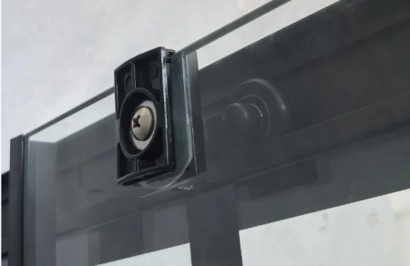 Душевой уголок Cerutti SPA MUZA90 90х90 стекло с рисунком профиль черный без поддона