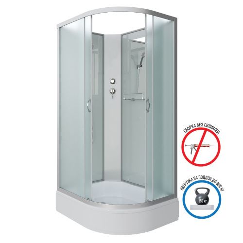 Душевая кабина Niagara Classic 331844LBK 110х80 асимметричная без крыши ориентация левая - фото 2