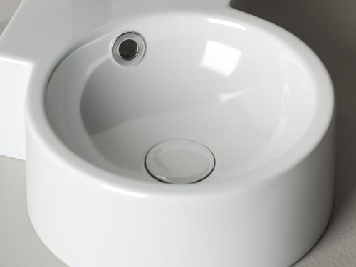 Раковина из сантехнического фарфора Ceramica Nova ELEMENT CN5019 40х30 подвесная цвет белый 1 отверстие под смеситель - фото 5