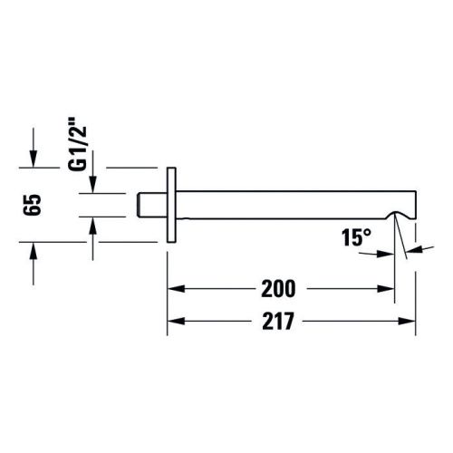 Излив Duravit Circle CE5240010C10 настенный хром - фото 2