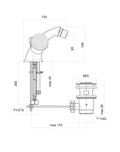 Смеситель Fiore 17CO0632 на биде хром/золото - фото 3