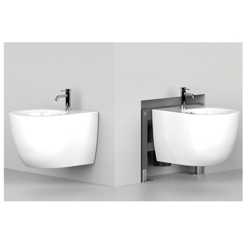 Биде подвесное Abber Bequem AC1150 цвет белый - фото 4