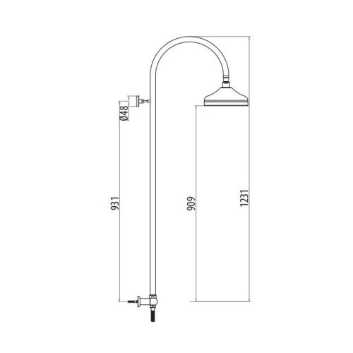 Душевая стойка Gattoni Programma Doccia 4290/PDV0 настенная цвет бронза - фото 2