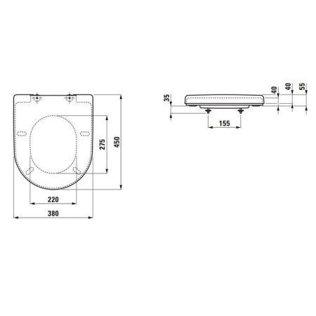Крышка сиденье для унитаза Laufen Pro 8.9695.0.300.000.1