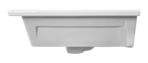 Раковина мебельная из сантехнического фарфора Sanita Luxe Quadro 75 QDR75SLWB01 80х50 накладная цвет белый 1 отверстие под смеситель - фото 4